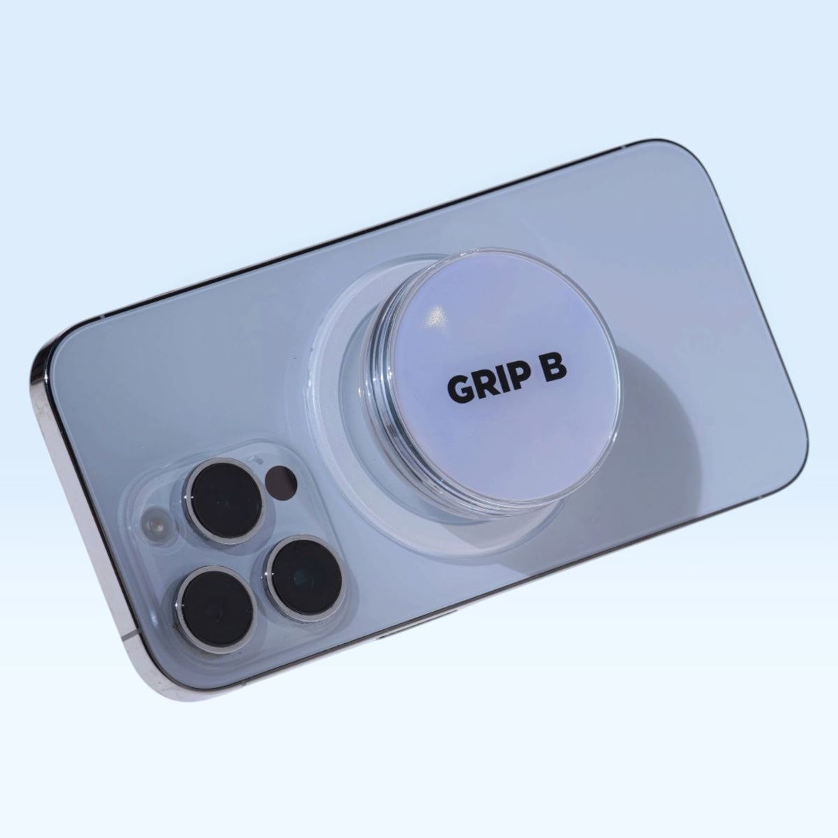GRIP B VOID 오로라 / 화이트블루 스마트폰 장착 제품 사진