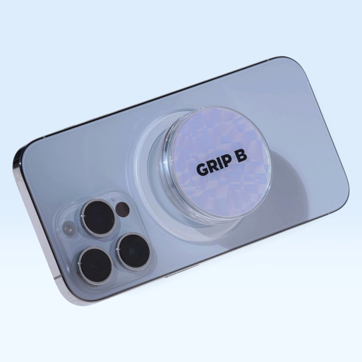 GRIP B VOID 리플렉트 / 화이트블루 스마트폰 장착 제품 사진